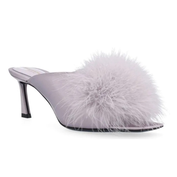 Saint Laurent Mae Satin Silk Mules - Picture 1 of 9